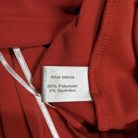 Boston Proper Blouson Dress M Slit Sleeve Orange Red - Picture 6 of 8